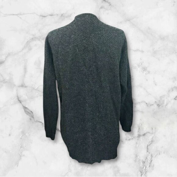 ✨Express Women's Knitted Wool Blend Open Long Sleeve Grey/Black Sz L Cardigan✨ - Picture 3 of 9